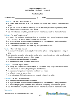 Spelling Classroom | Printable