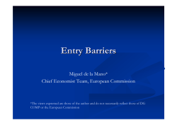 Entry Barriers - European Commission