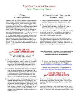 Alphabet Cartoon Characters