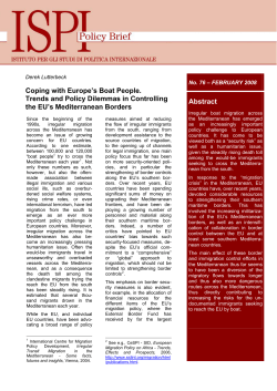 Abstract Coping with Europe`s Boat People. Trends and Policy