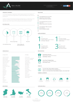 CV - Marc Alcob&eacute; Design