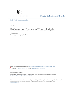 Al-Khwarizmi: Founder of Classical Algebra
