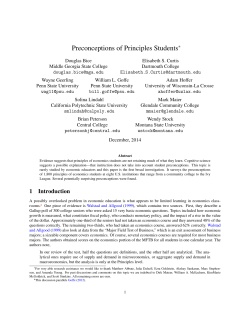 Preconceptions of Principles Students
