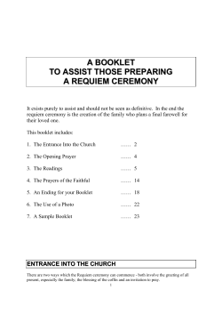 A Booklet to assist those preparing for a requiem ceremony