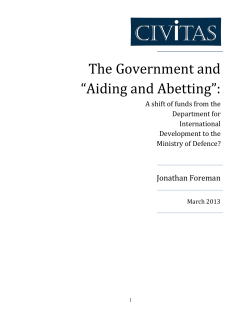 The Government and &ldquo;Aiding and Abetting&rdquo;