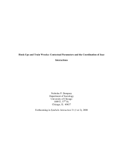 Hook-Ups and Train Wrecks: Contextual