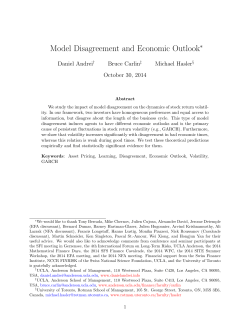 Model Disagreement and Economic Outlook