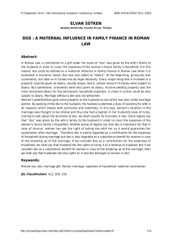 a maternal influence in family finance in roman law