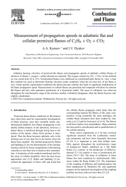 Measurement of propagation speeds in adiabatic flat and cellular