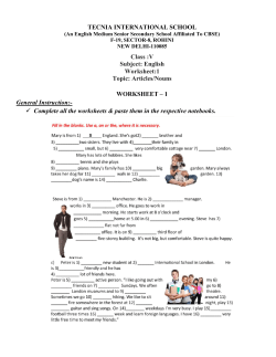 English Worksheet:1 Topic: Articles/Nouns WORKSHEET &ndash; 1