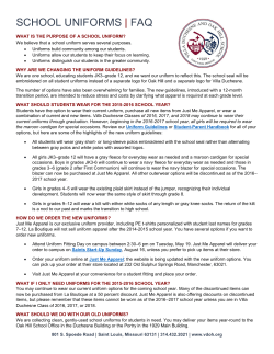 school uniforms | faq - Villa Duchesne and Oak Hill School