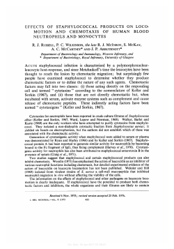 effects of staphylococcal products on loco
