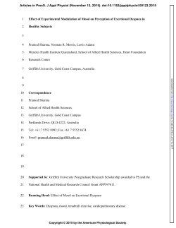 Effect of Experimental Modulation of Mood on Perception of