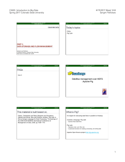 Today`s topics FAQs This material is built based on, What is Pig?