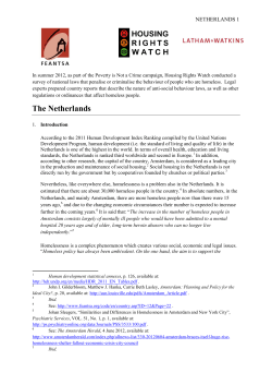 The Netherlands - Housing Rights Watch