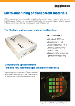 Micro-machining of transparent materials