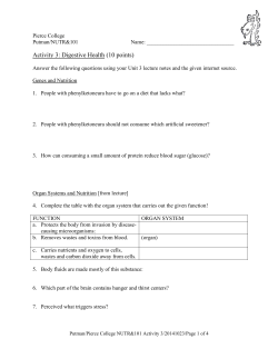 Activity 3: Digestive Health (10 points)