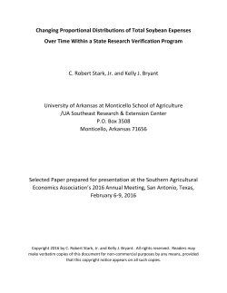 Changing Proportional Distributions of Total Soybean Expenses