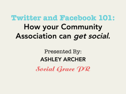 Twitter and Facebook 101 - Federation of Calgary Communities