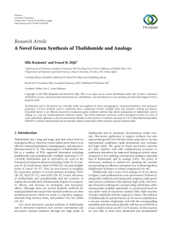 A Novel Green Synthesis of Thalidomide and Analogs