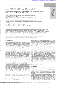 A new FTIR-ATR cell for drug diffusion studies