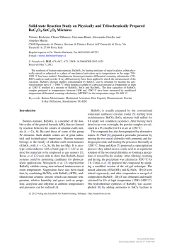 Solid-state Reaction Study on Physically and