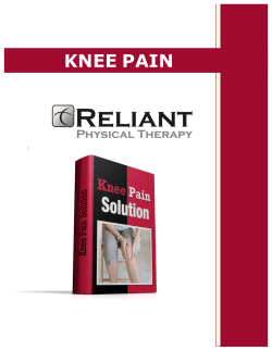 KNEE PAIN - Reliant Physical Therapy