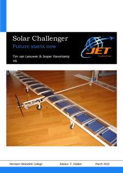 Research Project -- Solar Challenger