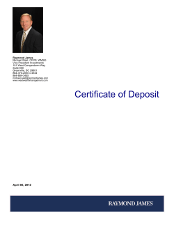 Certificate of Deposit