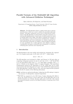 Parallel Variants of the Multishift QZ Algorithm with Advanced