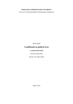 Conditionals in political texts