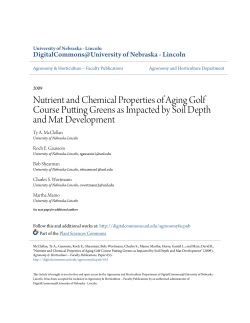 Nutrient and Chemical Properties of Aging Golf Course Putting