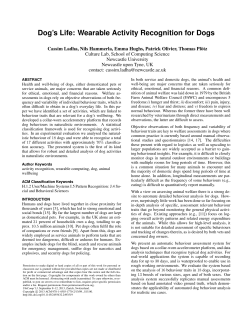 Dog`s Life: Wearable Activity Recognition for Dogs