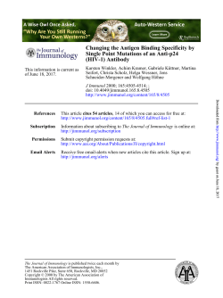 (HIV-1) Antibody Single Point Mutations of an Anti