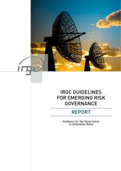 irgc guidelines for emerging risk governance report