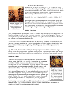 kingdom of ghana - Mrs. Gilbert`s Site