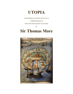 Sir Thomas More, Utopia