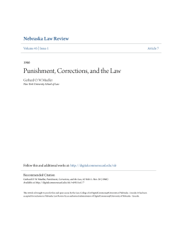 Punishment, Corrections, and the Law