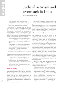 Judicial activism and overreach in India