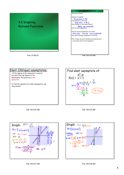 Find slant asymptote of