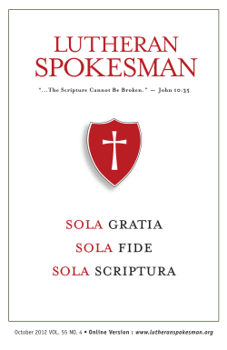 Sola Gratia Sola Fide Sola Scriptura