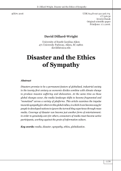 Disaster and the Ethics of Sympathy