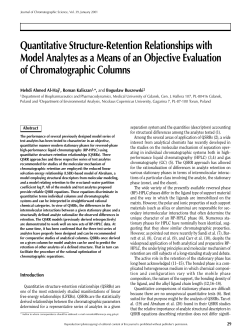 Quantitative Structure-Retention Relationships with Model Analytes