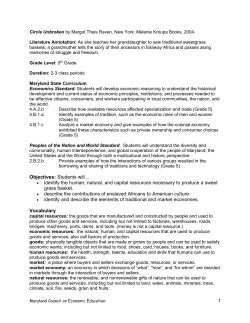 Students will&hellip; identify the human, natural, and capital resources