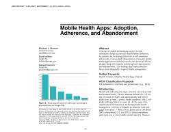 Mobile Health Apps: Adoption, Adherence, and Abandonment