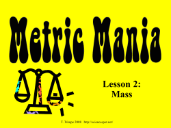 Metric Mass Mania powerpoint for review sheet
