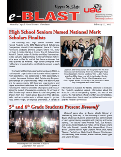 High School Seniors Named National Merit Scholars Finalists 5th