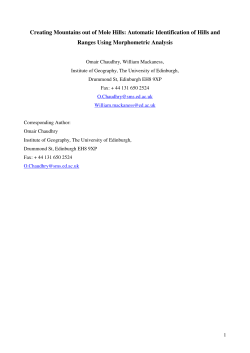 Creating Mountains out of Mole Hills: Automatic Identification of Hills