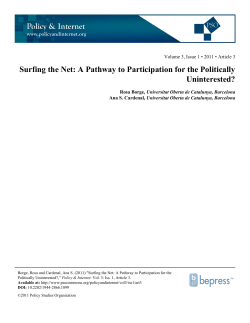 Surfing the Net: A Pathway to Participation for the Politically
