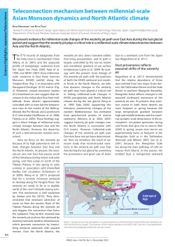Teleconnection mechanism between millennial